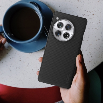 Чохол-накладка Nillkin Super Frosted Shield Pro для смартфона OnePlus 12, задня панель з полікарбоната + рама з термополіуретана, поєднання жорсткості з гнучкістю, додатковий захист кутів смартфона кутовими бамперами, накладки на кнопки живлення й регулювання гучності, чорний, синій, зелений, червоний, Київ, Киев
