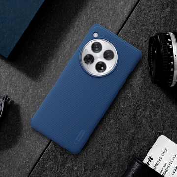 Чохол-накладка Nillkin Super Frosted Shield Pro для смартфона OnePlus 12, задня панель з полікарбоната + рама з термополіуретана, поєднання жорсткості з гнучкістю, додатковий захист кутів смартфона кутовими бамперами, накладки на кнопки живлення й регулювання гучності, чорний, синій, зелений, червоний, Київ, Киев