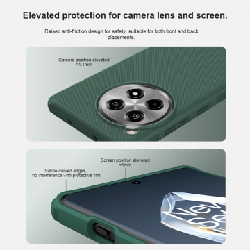 Чохол-накладка Nillkin Super Frosted Shield Pro для смартфона OnePlus 12R / OnePlus Ace 3, задня панель з полікарбоната + рама з термополіуретана, поєднання жорсткості з гнучкістю, додатковий захист кутів смартфона кутовими бамперами, накладки на кнопки живлення й регулювання гучності, чорний, синій, зелений, червоний, Київ, Киев