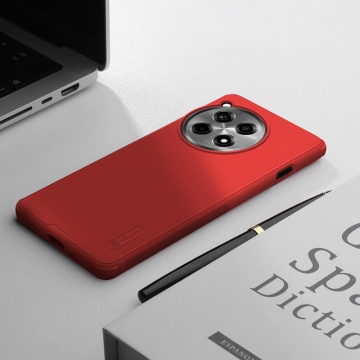 Чохол-накладка Nillkin Super Frosted Shield Pro для смартфона OnePlus 12R / OnePlus Ace 3, задня панель з полікарбоната + рама з термополіуретана, поєднання жорсткості з гнучкістю, додатковий захист кутів смартфона кутовими бамперами, накладки на кнопки живлення й регулювання гучності, чорний, синій, зелений, червоний, Київ, Киев
