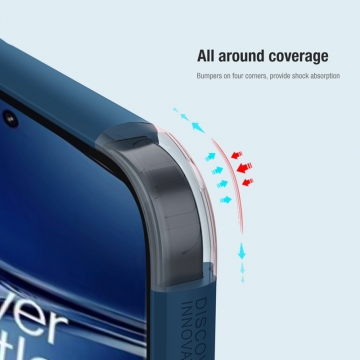 Чохол-накладка Nillkin Super Frosted Shield Pro для смартфона OnePlus Ace 2 Pro, задня панель з полікарбоната + рама з термополіуретана, поєднання жорсткості з гнучкістю, додатковий захист кутів смартфона кутовими бамперами, накладки на кнопки живлення й регулювання гучності, чорний, синій, зелений, червоний, Київ, Киев