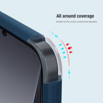 Чохол-накладка Nillkin Super Frosted Shield Pro для смартфона Xiaomi 13, задня панель з полікарбоната + рама з термополіуретана, поєднання жорсткості з гнучкістю, додатковий захист кутів смартфона кутовими бамперами, накладки на кнопки живлення й регулювання гучності, чорний, синій, зелений, червоний, Київ, Киев