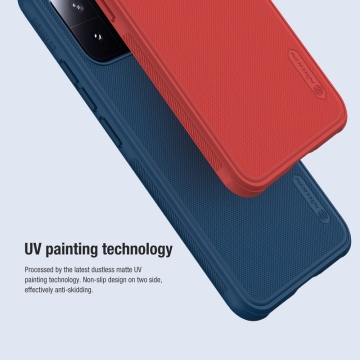 Чохол-накладка Nillkin Super Frosted Shield Pro для смартфона Xiaomi 13, задня панель з полікарбоната + рама з термополіуретана, поєднання жорсткості з гнучкістю, додатковий захист кутів смартфона кутовими бамперами, накладки на кнопки живлення й регулювання гучності, чорний, синій, зелений, червоний, Київ, Киев