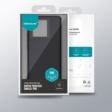 Чохол-накладка Nillkin Super Frosted Shield Pro для смартфона Xiaomi 13T / Xiaomi 13T Pro / Xiaomi Redmi K60 Ultra, задня панель з полікарбоната + рама з термополіуретана, поєднання жорсткості з гнучкістю, додатковий захист кутів смартфона кутовими бамперами, накладки на кнопки живлення й регулювання гучності, чорний, синій, зелений, червоний, Київ, Киев