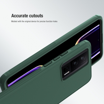 Чохол-накладка Nillkin Super Frosted Shield Pro для смартфона Xiaomi Poco F5 Pro / Xiaomi Redmi K60 / Xiaomi Redmi K60 Pro, задня панель з полікарбоната + рама з термополіуретана, поєднання жорсткості з гнучкістю, додатковий захист кутів смартфона кутовими бамперами, накладки на кнопки живлення й регулювання гучності, чорний, синій, зелений, червоний, Київ, Киев