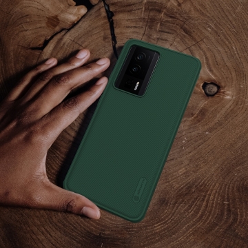 Чохол-накладка Nillkin Super Frosted Shield Pro для смартфона Xiaomi Poco F5 Pro / Xiaomi Redmi K60 / Xiaomi Redmi K60 Pro, задня панель з полікарбоната + рама з термополіуретана, поєднання жорсткості з гнучкістю, додатковий захист кутів смартфона кутовими бамперами, накладки на кнопки живлення й регулювання гучності, чорний, синій, зелений, червоний, Київ, Киев
