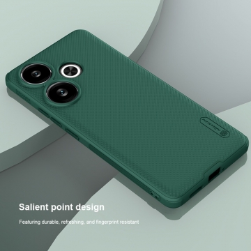 Чохол-накладка Nillkin Super Frosted Shield Pro для смартфона Xiaomi Poco F6 / Xiaomi Redmi Turbo 3, задня панель з полікарбоната + рама з термополіуретана, поєднання жорсткості з гнучкістю, додатковий захист кутів смартфона кутовими бамперами, накладки на кнопки живлення й регулювання гучності, чорний, синій, зелений, червоний, Київ, Киев