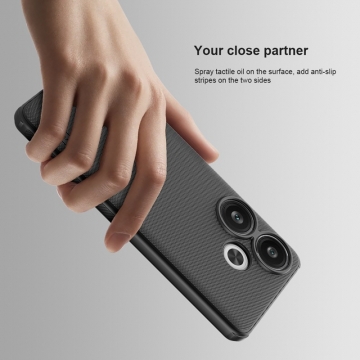 Чохол-накладка Nillkin Super Frosted Shield Pro для смартфона Xiaomi Poco F6 / Xiaomi Redmi Turbo 3, задня панель з полікарбоната + рама з термополіуретана, поєднання жорсткості з гнучкістю, додатковий захист кутів смартфона кутовими бамперами, накладки на кнопки живлення й регулювання гучності, чорний, синій, зелений, червоний, Київ, Киев