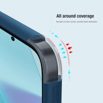 Чохол-накладка Nillkin Super Frosted Shield Pro для смартфона Xiaomi Redmi Note 13 Pro+, задня панель з полікарбоната + рама з термополіуретана, поєднання жорсткості з гнучкістю, додатковий захист кутів смартфона кутовими бамперами, накладки на кнопки живлення й регулювання гучності, чорний, синій, зелений, червоний, Київ, Киев