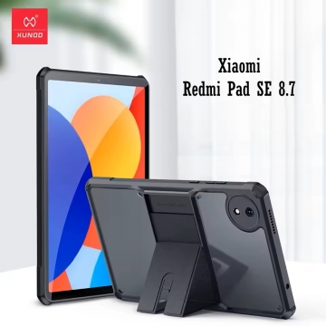 Чохол-накладка XUNDD (серія Beetle) для планшета Xiaomi Redmi Pad Pad SE 8.7, Xiaomi Redmi Pad Pad SE 8.7 4G, задня панель з пластика (акрил), рама з термополіуретана, захист кутів смартфона «повітряними подушками», накладка для захисту блока камер, накладка на кнопки живлення та регулювання гучності, розкладна підставка для перегляду відео (фіксується магнітами), Київ, Киев