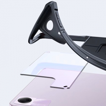 Чохол-накладка XUNDD (серія Beetle) для планшета Xiaomi Redmi Pad Pad SE 8.7, Xiaomi Redmi Pad Pad SE 8.7 4G, задня панель з пластика (акрил), рама з термополіуретана, захист кутів смартфона «повітряними подушками», накладка для захисту блока камер, накладка на кнопки живлення та регулювання гучності, розкладна підставка для перегляду відео (фіксується магнітами), Київ, Киев