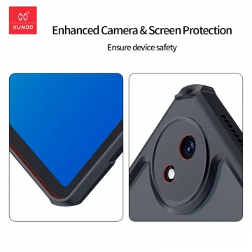 Чохол-накладка XUNDD (серія Beetle) для планшета Xiaomi Redmi Pad Pad SE 8.7, Xiaomi Redmi Pad Pad SE 8.7 4G, задня панель з пластика (акрил), рама з термополіуретана, захист кутів смартфона «повітряними подушками», накладка для захисту блока камер, накладка на кнопки живлення та регулювання гучності, розкладна підставка для перегляду відео (фіксується магнітами), Київ, Киев