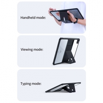 Чохол-накладка XUNDD (серія Beetle) для планшета Xiaomi Redmi Pad Pad SE 8.7, Xiaomi Redmi Pad Pad SE 8.7 4G, задня панель з пластика (акрил), рама з термополіуретана, захист кутів смартфона «повітряними подушками», накладка для захисту блока камер, накладка на кнопки живлення та регулювання гучності, розкладна підставка для перегляду відео (фіксується магнітами), Київ, Киев