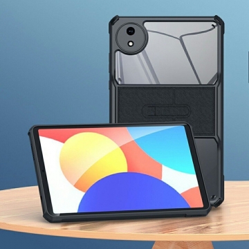Чохол-накладка XUNDD (серія Beetle) для планшета Xiaomi Redmi Pad Pad SE 8.7, Xiaomi Redmi Pad Pad SE 8.7 4G, задня панель з пластика (акрил), рама з термополіуретана, захист кутів смартфона «повітряними подушками», накладка для захисту блока камер, накладка на кнопки живлення та регулювання гучності, розкладна підставка для перегляду відео (фіксується магнітами), Київ, Киев