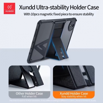 Чохол-накладка XUNDD (серія Beetle) для планшета Xiaomi Redmi Pad Pad SE 8.7, Xiaomi Redmi Pad Pad SE 8.7 4G, задня панель з пластика (акрил), рама з термополіуретана, захист кутів смартфона «повітряними подушками», накладка для захисту блока камер, накладка на кнопки живлення та регулювання гучності, розкладна підставка для перегляду відео (фіксується магнітами), Київ, Киев