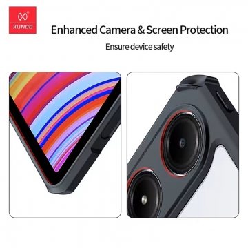 Чохол-накладка XUNDD (серія Beetle) для планшета Xiaomi Poco Pad / Xiaomi Redmi Pad Pro, задня панель з пластика (акрил), рама з термополіуретана, захист кутів смартфона «повітряними подушками», накладка для захисту блока камер, накладка на кнопки живлення та регулювання гучності, розкладна підставка для перегляду відео (фіксується магнітами), Київ, Киев
