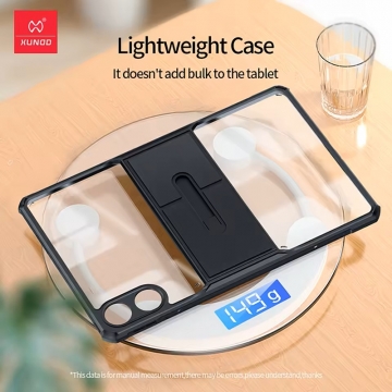 Чохол-накладка XUNDD (серія Beetle) для планшета Xiaomi Poco Pad / Xiaomi Redmi Pad Pro, задня панель з пластика (акрил), рама з термополіуретана, захист кутів смартфона «повітряними подушками», накладка для захисту блока камер, накладка на кнопки живлення та регулювання гучності, розкладна підставка для перегляду відео (фіксується магнітами), Київ, Киев