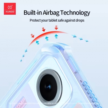 Чохол-накладка XUNDD (серія Beetle) для планшета Xiaomi Redmi Pad Pad SE, Xiaomi Redmi Pad Pad SE 8.7 4G, задня панель з пластика (акрил), рама з термополіуретана, захист кутів смартфона «повітряними подушками», накладка для захисту блока камер, накладка на кнопки живлення та регулювання гучності, розкладна підставка для перегляду відео (фіксується магнітами), Київ, Киев