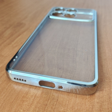 Чохол-накладка з кольоровим покриттям для Xiaomi Poco F6 Pro / Xiaomi Redmi K70 / Xiaomi Redmi K70 Pro, прозорий термополіуретан, виділені кольором рама і блок камер, додатковий захист кутів смартфона «повітряними подушками», накладка на кнопки регулювання гучності, Київ, Киев