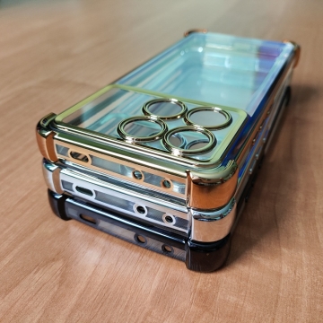 Чохол-накладка з кольоровим покриттям для Xiaomi Poco X6 Pro / Xiaomi Redmi K70E, прозорий термополіуретан, виділені кольором рама і блок камер, додатковий захист кутів смартфона «повітряними подушками», захист блоку камер, накладка на кнопки регулювання гучності, Київ, Киев