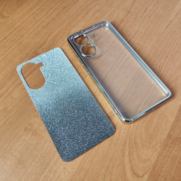 Чохол-накладка з кольоровим покриттям для Xiaomi Poco X7 Pro / Xiaomi Redmi Turbo 4 Чохол-накладка з кольоровим покриттям для смартфона Xiaomi Poco X7 Pro / Xiaomi Redmi Turbo 4, прозорий термополіуретан, виділені кольором рама і блок камер, знімна підкладка для зміни кольору задньої панелі, додатковий захист кутів смартфона «повітряними подушками», накладка на кнопки регулювання гучності, Київ, Киев