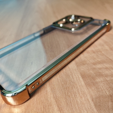 Чохол-накладка з кольоровим покриттям для смартфона Xiaomi Redmi 13 / Xiaomi Poco M6 4G, прозорий термополіуретан, виділені кольором рама і блок камер, додатковий захист кутів смартфона «повітряними подушками», захист блоку камер, накладка на кнопки регулювання гучності, Київ, Киев