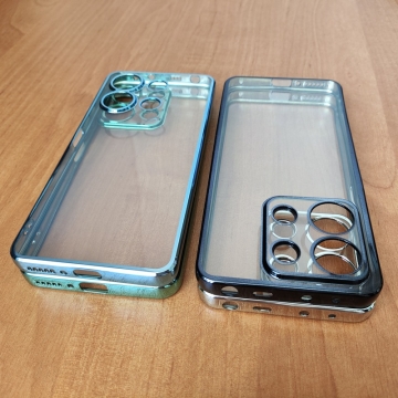 Чохол-накладка з кольоровим покриттям для Xiaomi Redmi Note 13 4G, прозорий термополіуретан, виділені кольором рама і блок камер, додатковий захист кутів смартфона «повітряними подушками», накладка на кнопки регулювання гучності, Київ, Киев