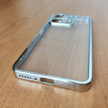 Чохол-накладка з кольоровим покриттям для Xiaomi Redmi Note 13 4G, прозорий термополіуретан, виділені кольором рама і блок камер, додатковий захист кутів смартфона «повітряними подушками», накладка на кнопки регулювання гучності, Київ, Киев