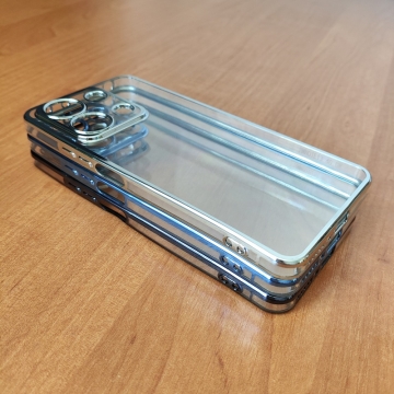 Чохол-накладка з кольоровим покриттям для Xiaomi Redmi Note 13 4G, прозорий термополіуретан, виділені кольором рама і блок камер, додатковий захист кутів смартфона «повітряними подушками», накладка на кнопки регулювання гучності, Київ, Киев