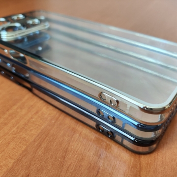 Чохол-накладка з кольоровим покриттям для Xiaomi Redmi Note 13 4G, прозорий термополіуретан, виділені кольором рама і блок камер, додатковий захист кутів смартфона «повітряними подушками», накладка на кнопки регулювання гучності, Київ, Киев
