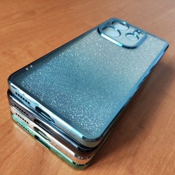Чохол-накладка з кольоровим покриттям для Xiaomi Redmi Note 14 4G, прозорий термополіуретан, виділені кольором рама і блок камер, знімна підкладка для зміни кольору задньої панелі, додатковий захист кутів смартфона «повітряними подушками», накладка на кнопки регулювання гучності, Київ, Киев