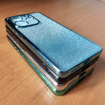 Чохол-накладка з кольоровим покриттям для Xiaomi Redmi Note 14 4G, прозорий термополіуретан, виділені кольором рама і блок камер, знімна підкладка для зміни кольору задньої панелі, додатковий захист кутів смартфона «повітряними подушками», накладка на кнопки регулювання гучності, Київ, Киев