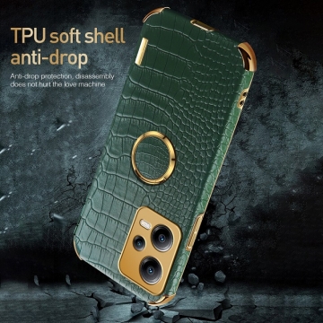 Чехол-накладка с покрытием под крокодиловую кожу для смартфона Xiaomi Redmi Note 12 5G / Xiaomi Poco X5 5G, противоударный бампер, термополиуретан, искусственная кожа, защита углов смартфона «воздушными подушками», в заднюю панель встроена накладка для защиты блока камер, накладка на кнопки регулировки громкости, двойное отверстие для крепления ремешка, чёрный, красный, зелёный, белый, жёлтый, светло коричневый, Киев, Київ