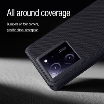 Чохол-накладка з вбудованим магнітом Nillkin Super Frosted Shield Pro Magnetic для смартфона Xiaomi 13T / Xiaomi 13T Pro / Xiaomi Redmi K60 Ultra, MagSafe, задня панель з полікарбоната, рама з термополіуретана, захист кутів смартфона «повітряними подушками», накладки на кнопки живлення й регулювання гучності, вбудоване магнітне кільце з 36-х неодимових магнітів N52, подвійний отвір для кріплення ремінця, Київ, Киев