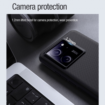 Чохол-накладка з вбудованим магнітом Nillkin Super Frosted Shield Pro Magnetic для смартфона Xiaomi 13T / Xiaomi 13T Pro / Xiaomi Redmi K60 Ultra, MagSafe, задня панель з полікарбоната, рама з термополіуретана, захист кутів смартфона «повітряними подушками», накладки на кнопки живлення й регулювання гучності, вбудоване магнітне кільце з 36-х неодимових магнітів N52, подвійний отвір для кріплення ремінця, Київ, Киев