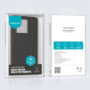 Чохол-накладка з вбудованим магнітом Nillkin Super Frosted Shield Pro Magnetic для смартфона Xiaomi 13T / Xiaomi 13T Pro / Xiaomi Redmi K60 Ultra, MagSafe, задня панель з полікарбоната, рама з термополіуретана, захист кутів смартфона «повітряними подушками», накладки на кнопки живлення й регулювання гучності, вбудоване магнітне кільце з 36-х неодимових магнітів N52, подвійний отвір для кріплення ремінця, Київ, Киев