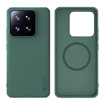 Чохол-накладка з вбудованим магнітом Nillkin Super Frosted Shield Pro Magnetic для смартфона Xiaomi 14, MagSafe, задня панель з полікарбоната, рама з термополіуретана, захист кутів смартфона «повітряними подушками», накладки на кнопки живлення й регулювання гучності, вбудоване магнітне кільце з 36-х неодимових магнітів N52, подвійний отвір для кріплення ремінця, Київ, Киев