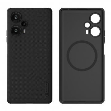 Чохол-накладка з вбудованим магнітом Nillkin Super Frosted Shield Pro Magnetic для смартфона Xiaomi Poco F5 / Xiaomi Redmi Note 12 Turbo, MagSafe, задня панель з полікарбоната, рама з термополіуретана, захист кутів смартфона «повітряними подушками», накладки на кнопки живлення й регулювання гучності, вбудоване магнітне кільце з 36-х неодимових магнітів N52, подвійний отвір для кріплення ремінця, Київ, Киев