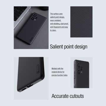 Чохол-накладка з вбудованим магнітом Nillkin Super Frosted Shield Pro Magnetic для смартфона Xiaomi Poco F5 / Xiaomi Redmi Note 12 Turbo, MagSafe, задня панель з полікарбоната, рама з термополіуретана, захист кутів смартфона «повітряними подушками», накладки на кнопки живлення й регулювання гучності, вбудоване магнітне кільце з 36-х неодимових магнітів N52, подвійний отвір для кріплення ремінця, Київ, Киев