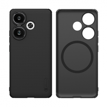 Чохол-накладка з вбудованим магнітом Nillkin Super Frosted Shield Pro Magnetic для смартфона Xiaomi Poco F6 / Xiaomi Redmi Turbo 3, MagSafe, задня панель з полікарбоната, рама з термополіуретана, захист кутів смартфона «повітряними подушками», накладки на кнопки живлення й регулювання гучності, вбудоване магнітне кільце з 36-х неодимових магнітів N52, подвійний отвір для кріплення ремінця, Київ, Киев