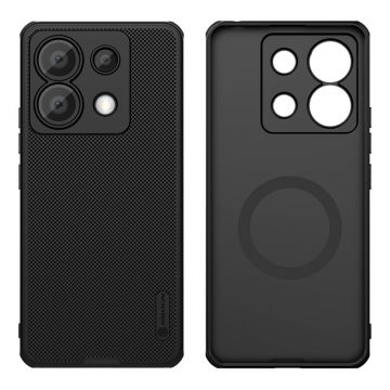 Чохол-накладка з вбудованим магнітом Nillkin Super Frosted Shield Pro Magnetic для смартфона Xiaomi Redmi Note 13 Pro 5G / Xiaomi Poco X6, MagSafe, задня панель з полікарбоната, рама з термополіуретана, захист кутів смартфона «повітряними подушками», накладки на кнопки живлення й регулювання гучності, вбудоване магнітне кільце з 36-х неодимових магнітів N52, подвійний отвір для кріплення ремінця, Київ, Киев