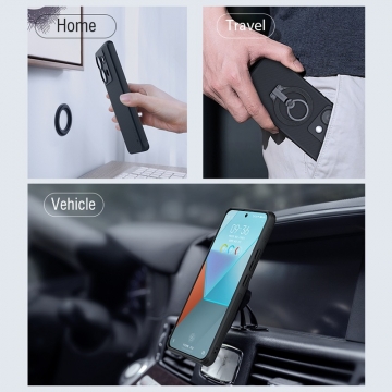Чохол-накладка з вбудованим магнітом Nillkin Super Frosted Shield Pro Magnetic для смартфона Xiaomi Redmi Note 13 Pro 5G / Xiaomi Poco X6, MagSafe, задня панель з полікарбоната, рама з термополіуретана, захист кутів смартфона «повітряними подушками», накладки на кнопки живлення й регулювання гучності, вбудоване магнітне кільце з 36-х неодимових магнітів N52, подвійний отвір для кріплення ремінця, Київ, Киев