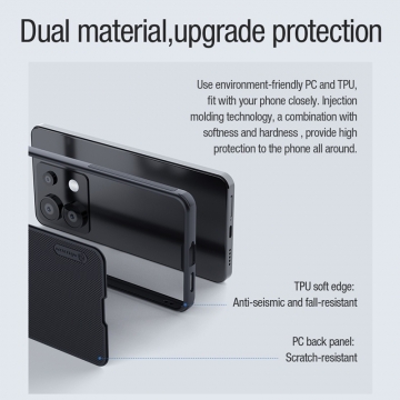Чохол-накладка з вбудованим магнітом Nillkin Super Frosted Shield Pro Magnetic для смартфона Xiaomi Redmi Note 13 Pro 5G / Xiaomi Poco X6, MagSafe, задня панель з полікарбоната, рама з термополіуретана, захист кутів смартфона «повітряними подушками», накладки на кнопки живлення й регулювання гучності, вбудоване магнітне кільце з 36-х неодимових магнітів N52, подвійний отвір для кріплення ремінця, Київ, Киев