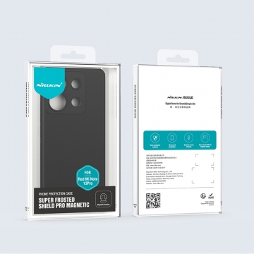 Чохол-накладка з вбудованим магнітом Nillkin Super Frosted Shield Pro Magnetic для смартфона Xiaomi Redmi Note 13 Pro 5G / Xiaomi Poco X6, MagSafe, задня панель з полікарбоната, рама з термополіуретана, захист кутів смартфона «повітряними подушками», накладки на кнопки живлення й регулювання гучності, вбудоване магнітне кільце з 36-х неодимових магнітів N52, подвійний отвір для кріплення ремінця, Київ, Киев