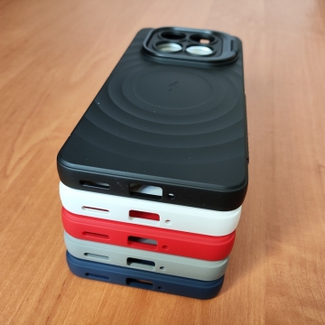 Чохол-накладка з відкидною підставкою для Xiaomi Redmi Note 14 Pro+ 5G, термополіуретан із м'якою підкладкою (флок), алюміній, текстура у вигляді концентричних кіл, відкидна алюмінієва рама блоку камер, підставка для перегляду відео, накладки на кнопки живлення та регулювання гучності, подвійний отвір для кріплення ремінця, Київ, Киев