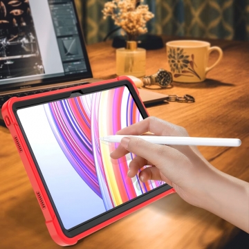 Чохол-накладка з висувною підставкою для планшета Xiaomi Poco Pad / Xiaomi Redmi Pad Pro, задня панель з полікарбоната + рама з термополіуретана, поєднання жорсткості з гнучкістю, накладка на кнопки живлення та регулювання гучності, висувна підставка для перегляду відео, Київ, Киев