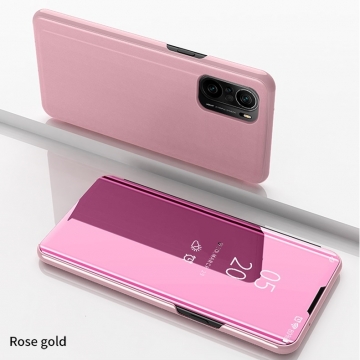 Зеркальный чехол-книжка-подставка Mirror Case для смартфона Xiaomi Poco F3 / Xiaomi Redmi K40 / Xiaomi Redmi K40 Pro / Xiaomi Mi 11i, противоударный чехол, пластик + полиуретан, смарт-чехол (при открытии чехла экран включается), Kview Magic Mirror, возможность трансформации чехла в подставку для просмотра видео, чёрный, синий, фиолетовый, золотой, розовый, Киев, Київ