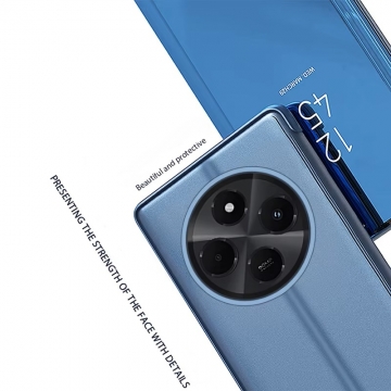 Зеркальный чехол-книжка-подставка Mirror Case для смартфона Xiaomi Redmi 14C / Xiaomi Poco C75, противоударный чехол, пластик + полиуретан, смарт-чехол (при открытии чехла экран включается), Kview Magic Mirror, возможность трансформации чехла в подставку для просмотра видео, чёрный, синий, фиолетовый, золотой, розовый, Киев, Київ