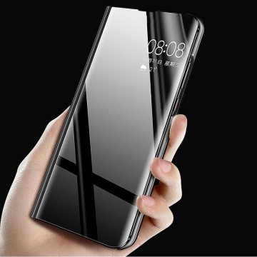 Зеркальный чехол-книжка-подставка Mirror Case для смартфона Xiaomi Redmi Note 11 Pro / Xiaomi Redmi Note 11 Pro 5G / Xiaomi Redmi Note 11E Pro (China), противоударный чехол, пластик + полиуретан, смарт-чехол (при открытии чехла экран включается), Kview Magic Mirror, возможность трансформации чехла в подставку для просмотра видео, чёрный, синий, фиолетовый, золотой, розовый, Киев, Київ