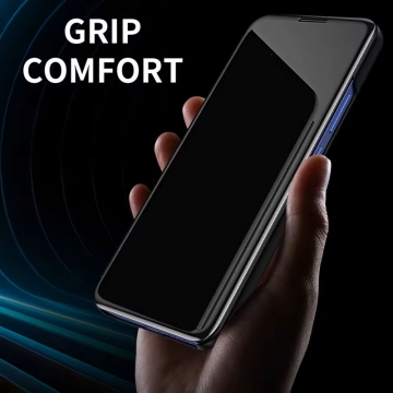 Зеркальный чехол-книжка-подставка Mirror Case для смартфона Xiaomi Redmi Note 14 5G / Poco M7 Pro 5G, противоударный чехол, пластик + полиуретан, смарт-чехол (при открытии чехла экран включается), Kview Magic Mirror, возможность трансформации чехла в подставку для просмотра видео, чёрный, синий, фиолетовый, золотой, розовый, Киев, Київ